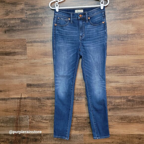 Madewell Jeans 27 Skinny 10" High Rise Danny Wash G7391 Tummy Control Stretch - Picture 1 of 13